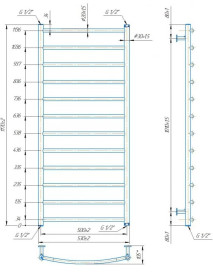 Водяной полотенцесушитель Mario Inox Классик 1170х530/500 нержавеющая сталь хром 4820258986910