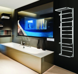 Водяна сушка для рушників Mario Inox Люксор 1170х530/500 з полицею нержавіюча сталь хром 4820258987115