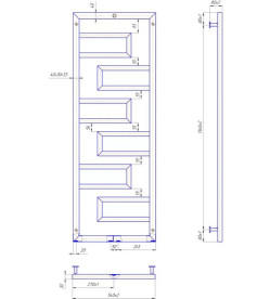 Водяна сушка для рушників Mario Inox Талія 1500х540/500/50 нержавіюча сталь хром 4820258987368
