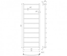 Водяной полотенцесушитель Mario Классик HP 1400х530/500 мм хром 4820111352159