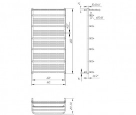 Водяний полотенцесушитель Mario Преміум Люксор 1200x630x600 4820111353323