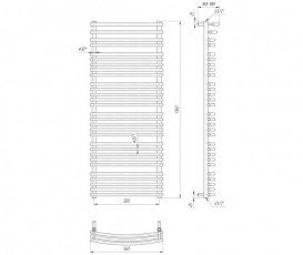 Водяний полотенцесушитель Mario Преміум Маріо 1360x560x500 4820111352906