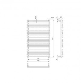 Водяной полотенцесушитель Mario Премиум Турин 900х630/600 мм нержавеющая сталь 4820111353101