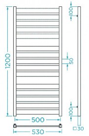 Водяной полотенцесушитель Mario Санти 1200х530x500 4820111354849