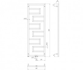 Водяний полотенцесушитель Mario Талія 1500x500 / 50 4820111354047