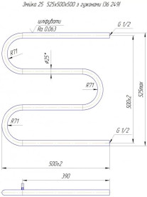 Водяной полотенцесушитель Mario Змейка ∅25 525x500/500 хром 4820111357178
