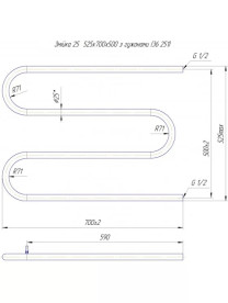 Водяной полотенцесушитель Mario Змейка ∅25 525x700/500 хром 4820111357192