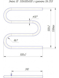 Водяной полотенцесушитель Mario Змейка ∅30 530x500/500 хром 4820111357215