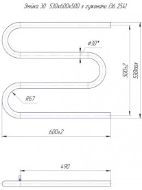 Водяной полотенцесушитель Mario Змейка ∅30 530x600/500 хром 4820111357222