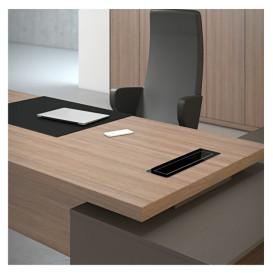 Блок розеток що обертається ASA Plastici Versaturn 3.0 3х220В+USB type А+С чорне скло 060.24F.00031