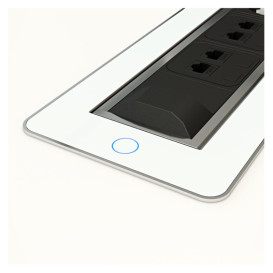 Блок розеток що обертається ASA Plastici Versaturn 3.0 3х220В+USB type А+С біле скло 060.24F.00032