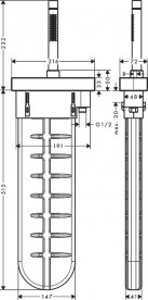 Ручний душ виразний на борт ванни Hansgrohe Axor Edge хром 46470000