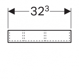 Вставка для выдвижного ящика Geberit Xeno² Н-образная ДСП серый/меламин древесная структура 500.526.00.1