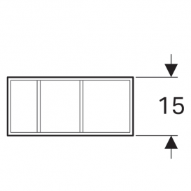 Вставка для выдвижного ящика Geberit Xeno² Н-образная ДСП серый/меламин древесная структура 500.526.00.1