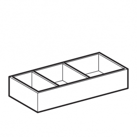 Вставка для выдвижного ящика Geberit Xeno² Н-образная ДСП серый/меламин древесная структура 500.526.00.1