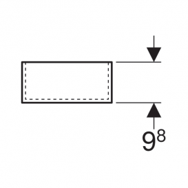 Вставка для выдвижного ящика Geberit Xeno² Н-образная ДСП серый/меламин древесная структура 500.527.00.1
