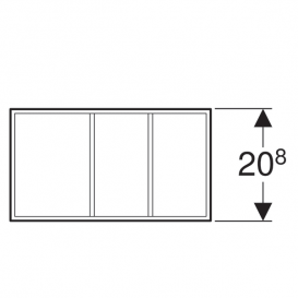 Вставка для выдвижного ящика Geberit Xeno² Н-образная ДСП серый/меламин древесная структура 500.527.00.1