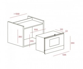 Встраиваемая микроволновая печь Teka Rustica MWR 22 BI 22 л петли слева ваниль 40586302