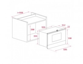 Вбудована мікрохвильова піч Teka Total MS 622 BIS 22 л петлі зліва нержавіюча сталь 40584100