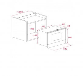 Встраиваемая микроволновая печь Teka UrbanColor ML 8220 BIS 22 л петли слева черное стекло 112030001