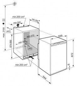 Вбудована морозильна камера Liebherr IGN 1624 Comfort NoFrost сталь білий IGN 1624-21 001