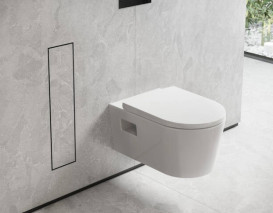 Вбудована ніша Hansgrohe XtraStoris Rock для туалетного йоржика матовий чорний 56060670