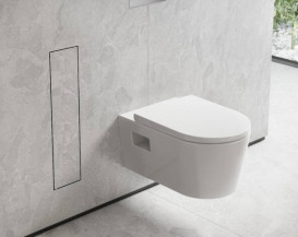 Вбудована ніша Hansgrohe XtraStoris Rock для туалетного йоржика матова нержавіюча сталь 56060800