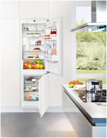 Встраиваемый двухкамерный холодильник Liebherr ICN 3376 Premium NoFrost сталь белый ICN 3376-21 001