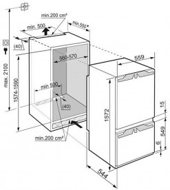 Встраиваемый двухкамерный холодильник Liebherr ICP 2924 Comfort сталь белый ICP 2924