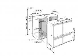 Вбудований холодильник Side by Side Liebherr SBS 66I3 (SICN 3386 + ICBN 3386) Premium BioFresh NoFrost сталь білий SBS 66I3-24 001