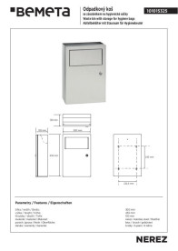 Вбудований контейнер для сміття Bemeta Hotel з поличкою для зберігання нержавіюча сталь матова 101015325