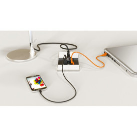 Встраиваемый модуль розеток ASA Plastici VersaPad 1x220В 2xUSB type А+C белый 060.08F.00063