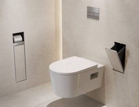 Встраиваемый мусорный бак Hansgrohe XtraStoris Rock с дверцей для облицовки плиткой матовая нержавеющая сталь 56063800