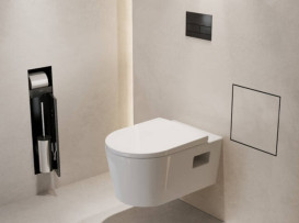 Встраиваемый мусорный бак Hansgrohe XtraStoris Rock с дверцей для облицовки плиткой матовый черный 56089670