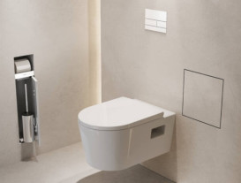 Встраиваемый мусорный бак Hansgrohe XtraStoris Rock с дверцей для облицовки плиткой матовый белый 56089700