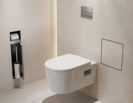 Встраиваемый мусорный бак Hansgrohe XtraStoris Rock с дверцей для облицовки плиткой матовая нержавеющая сталь 56089800