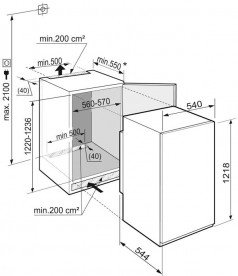 Встраиваемый однокамерный холодильник Liebherr IKS 2330 Comfort сталь белый IKS 2330