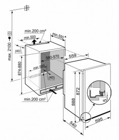 Вбудований однокамерний холодильник Liebherr EK 1624 Comfort сталь білий EK 1624