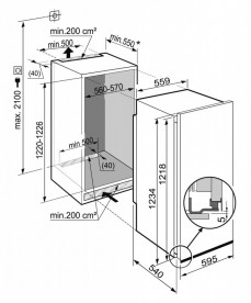 Вбудований однокамерний холодильник Liebherr IK 1620 Comfort сталь білий IK 1620-21 001