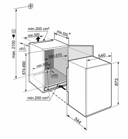 Вбудований однокамерний холодильник Liebherr IKS 1624 Comfort сталь білий IKS 1624
