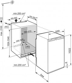 Встраиваемый однокамерный холодильник Liebherr IKP 1960 Premium сталь белый IKP 1960
