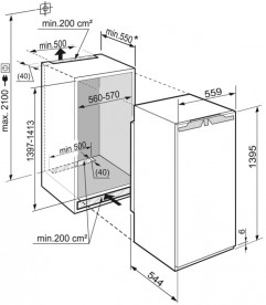 Встраиваемый однокамерный холодильник Liebherr IKB 2720 Comfort BioFresh сталь белый IKB 2720