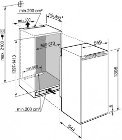 Вбудований однокамерний холодильник Liebherr IKBP 2720 Comfort BioFresh сталь білий IKBP 2720