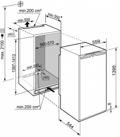 Встраиваемый однокамерный холодильник Liebherr IKBP 2770 Premium BioFresh сталь белый IKBP 2770