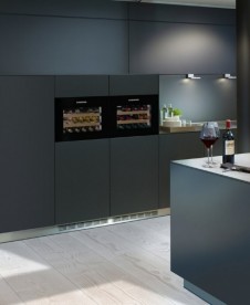 Вбудована винна шафа з ящиком для аксесуарів Liebherr Wkb 582 + 9901085 Grand Cru нержавіюча сталь/скло чорний WKEgb 582+9901085