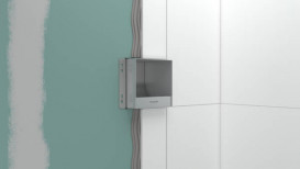 Встроенный держатель для туалетной бумаги Hansgrohe XtraStoris Rock 150х150х140 матовая нержавеющая сталь 56065800