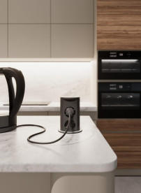 Выдвижной розеточный блок ASA Plastici VersaLift 2х220В + USB type А+C + беспроводная зарядка черный 060.47F.00115