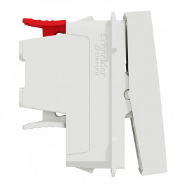 Вимикач перехресний Schneider Electric Unica New 1-клавішний схема 7 1 модуль білий NU310518