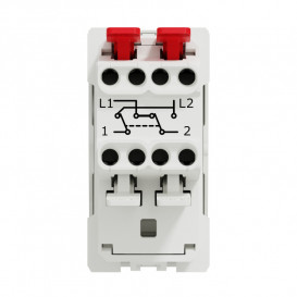 Вимикач перехресний Schneider Electric Unica New 1-клавішний схема 7 1 модуль білий NU310518