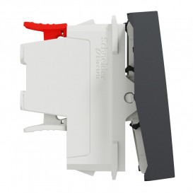 Выключатель перекрестный Schneider Electric Unica New 1-клавишный схема 7 2 модуля антрацит NU320554